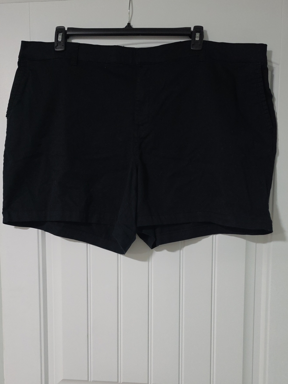 Lane Bryant Black Flat-Front Shorts